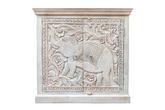 Antique Indian Floral Hand Carved Solid Wooden Vanity 97x40x93cm A0108  -